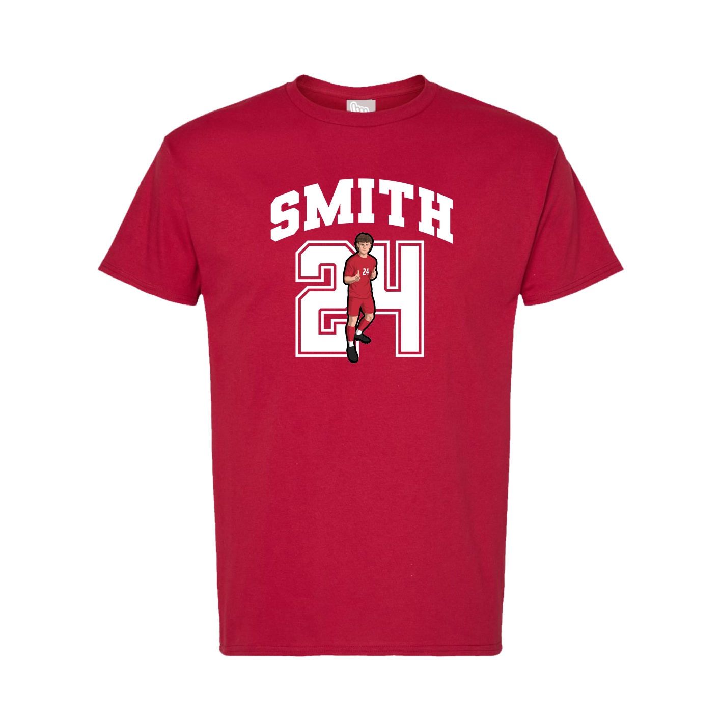 Tee — Number in Crimson