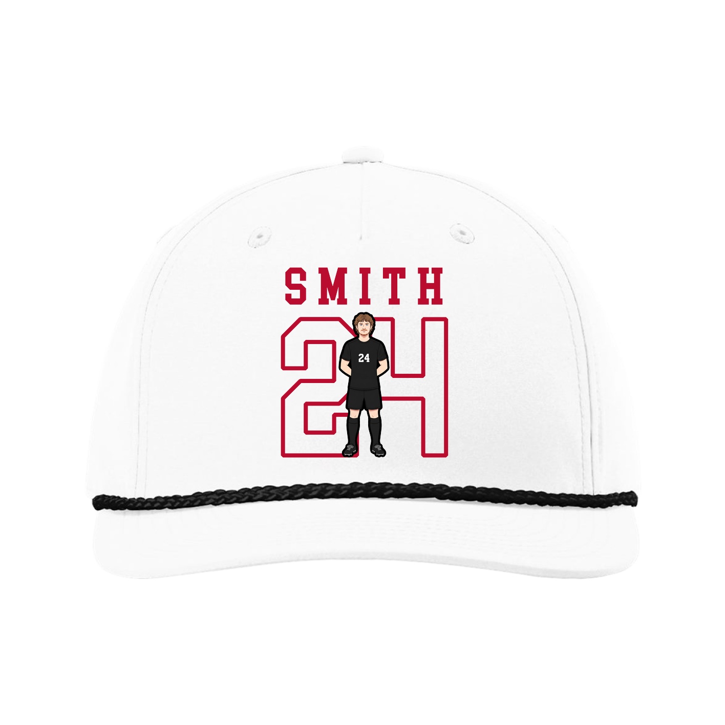 Five-Panel Classic Rope Cap — Shirsey in White