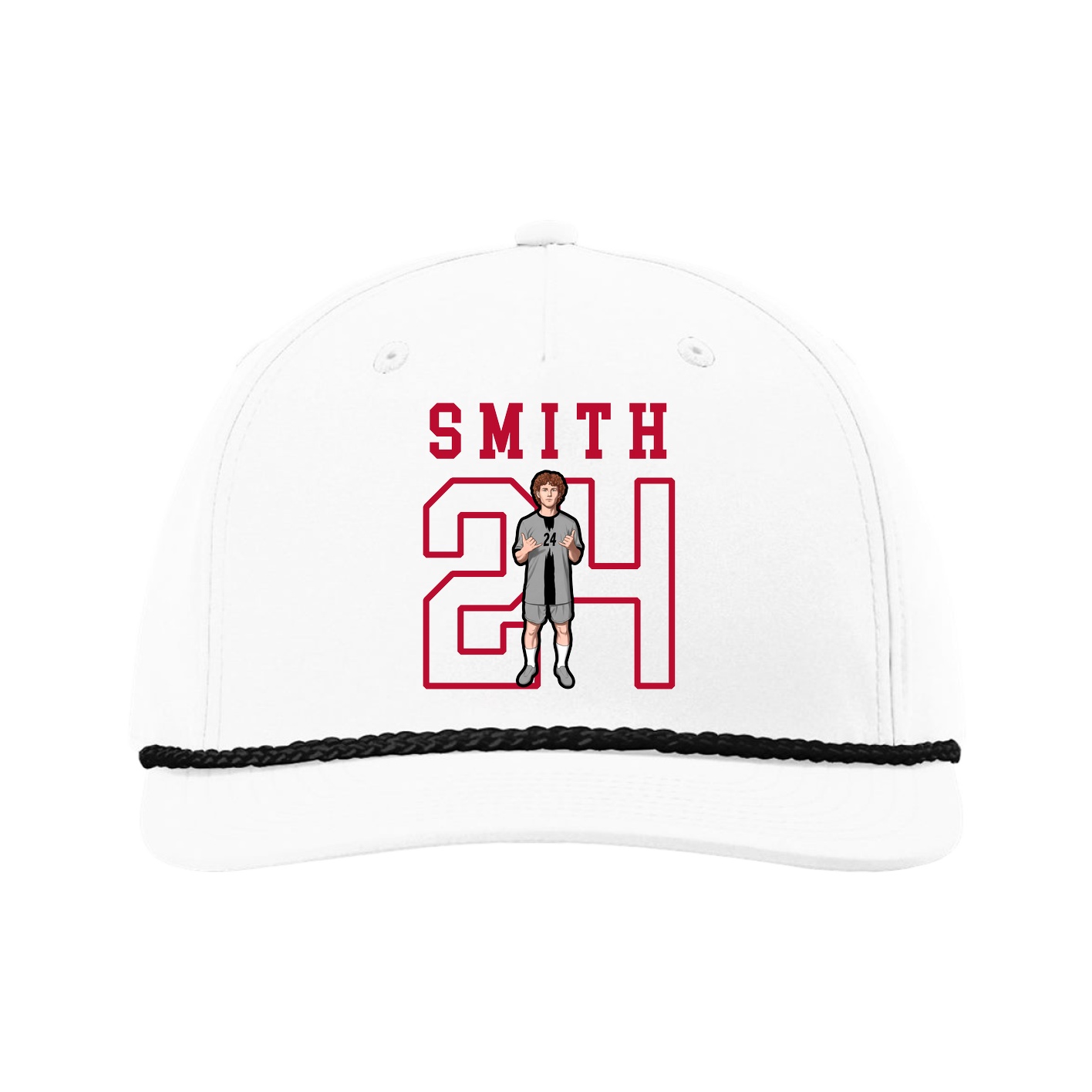 Five-Panel Classic Rope Cap — Shirsey in White