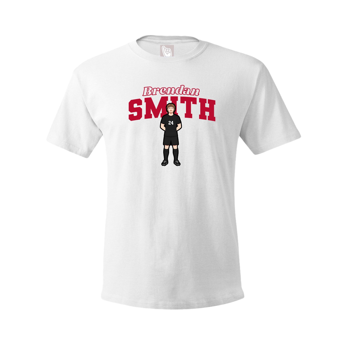Youth Tee — Name Arch in White