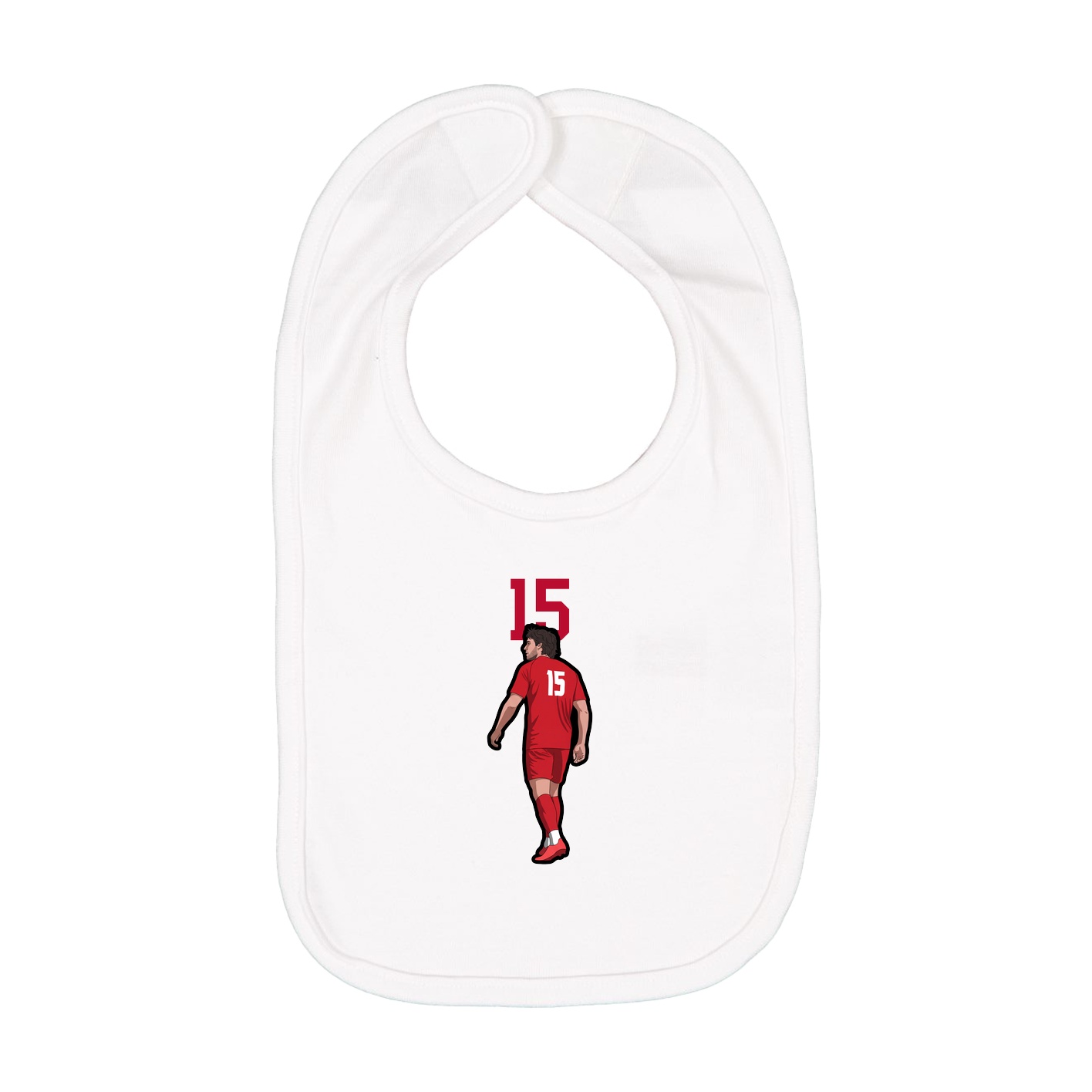 Infant Bib — Number Top in White