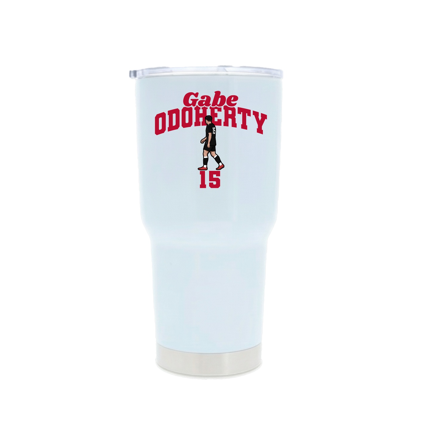 30oz Stainless Steel Tumbler — Signature Arch in White