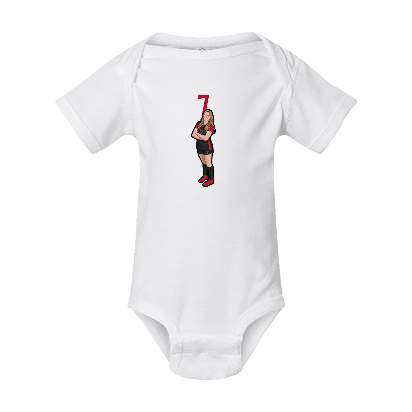 Baby Onesie — Number Top in White