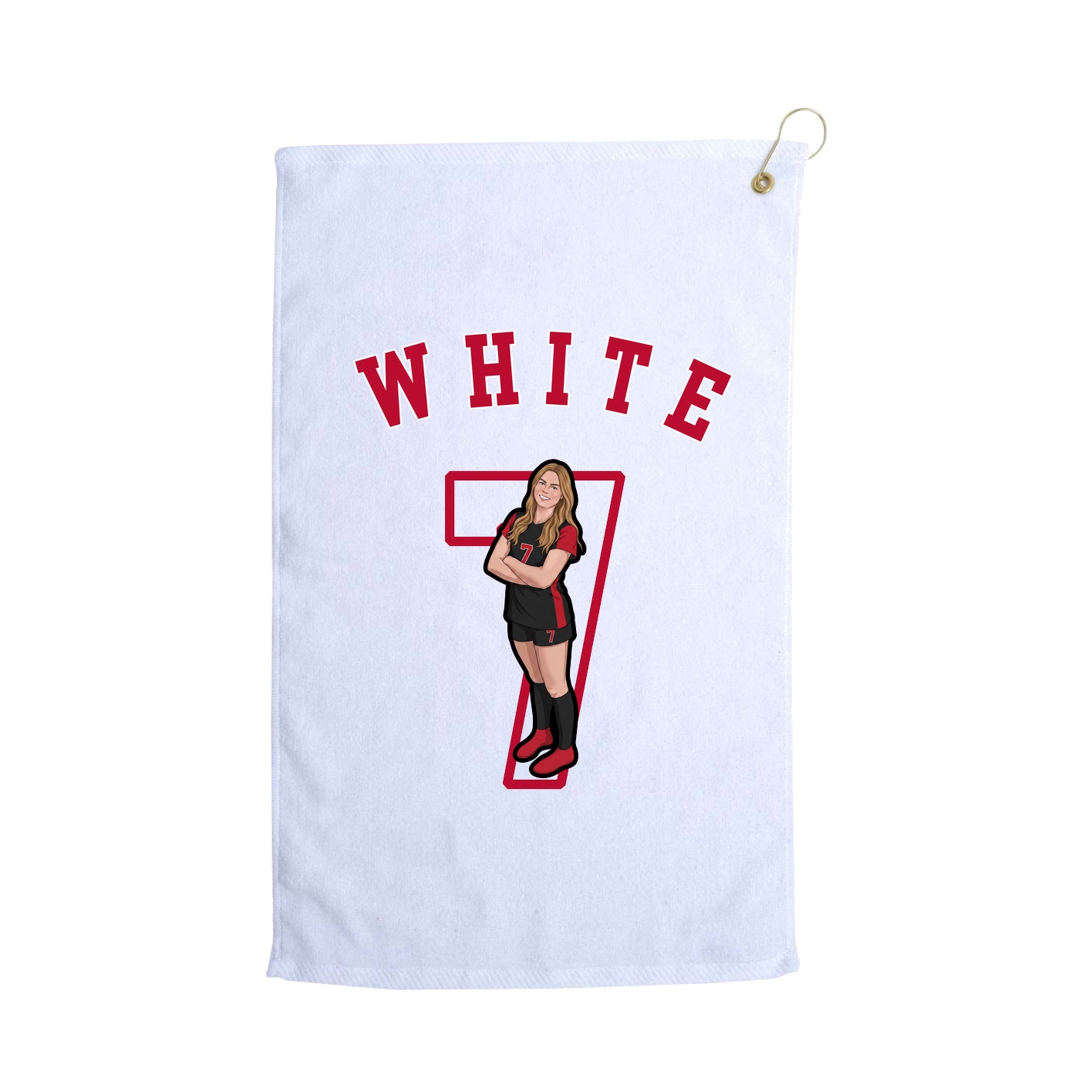 Golf Towel — Shirsey Arch in White