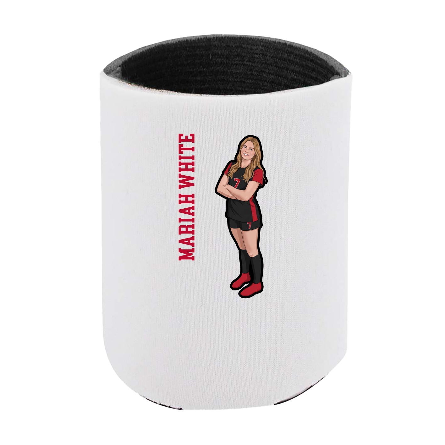 Can Holder — Name Vertical in White