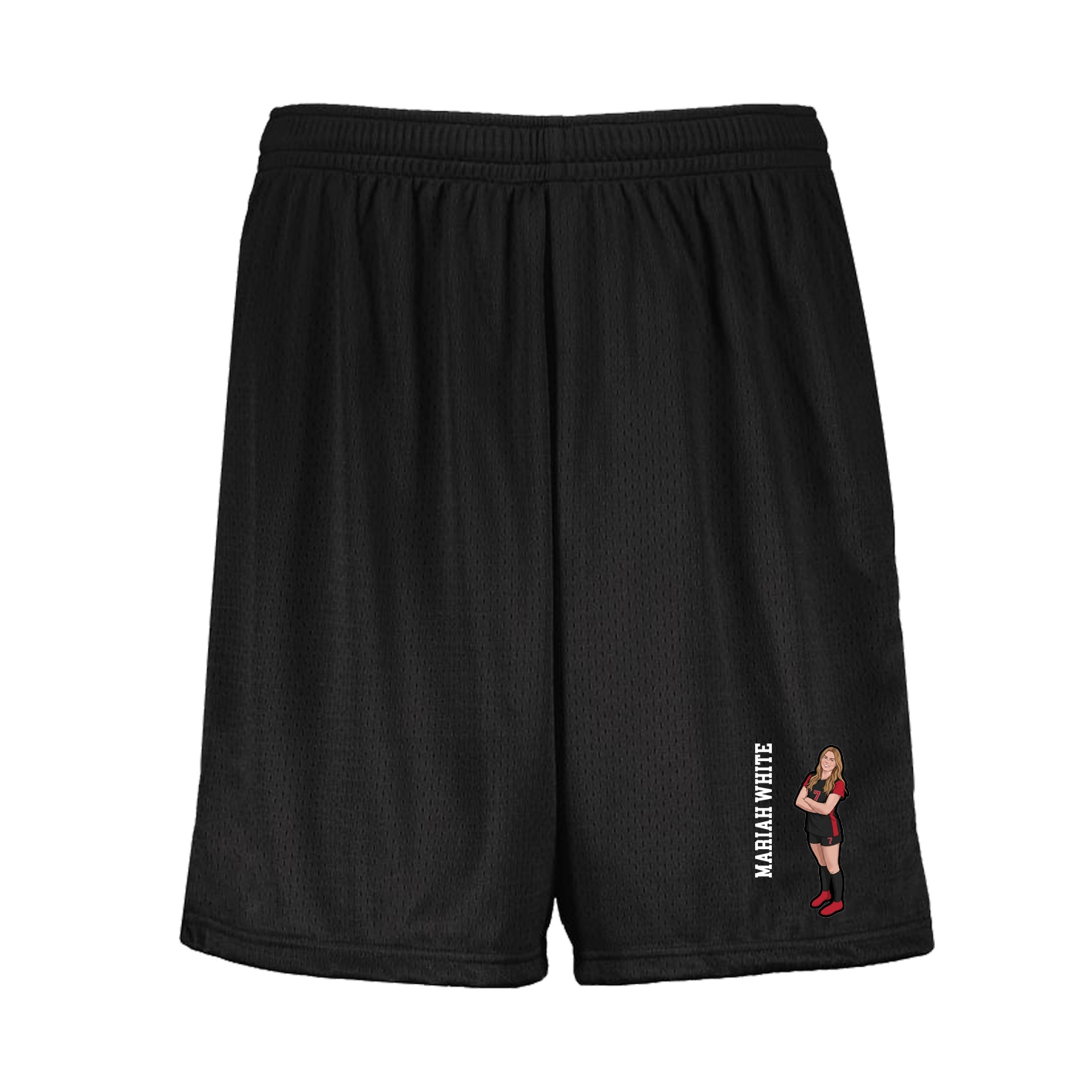 Shorts — Name Vertical in Black