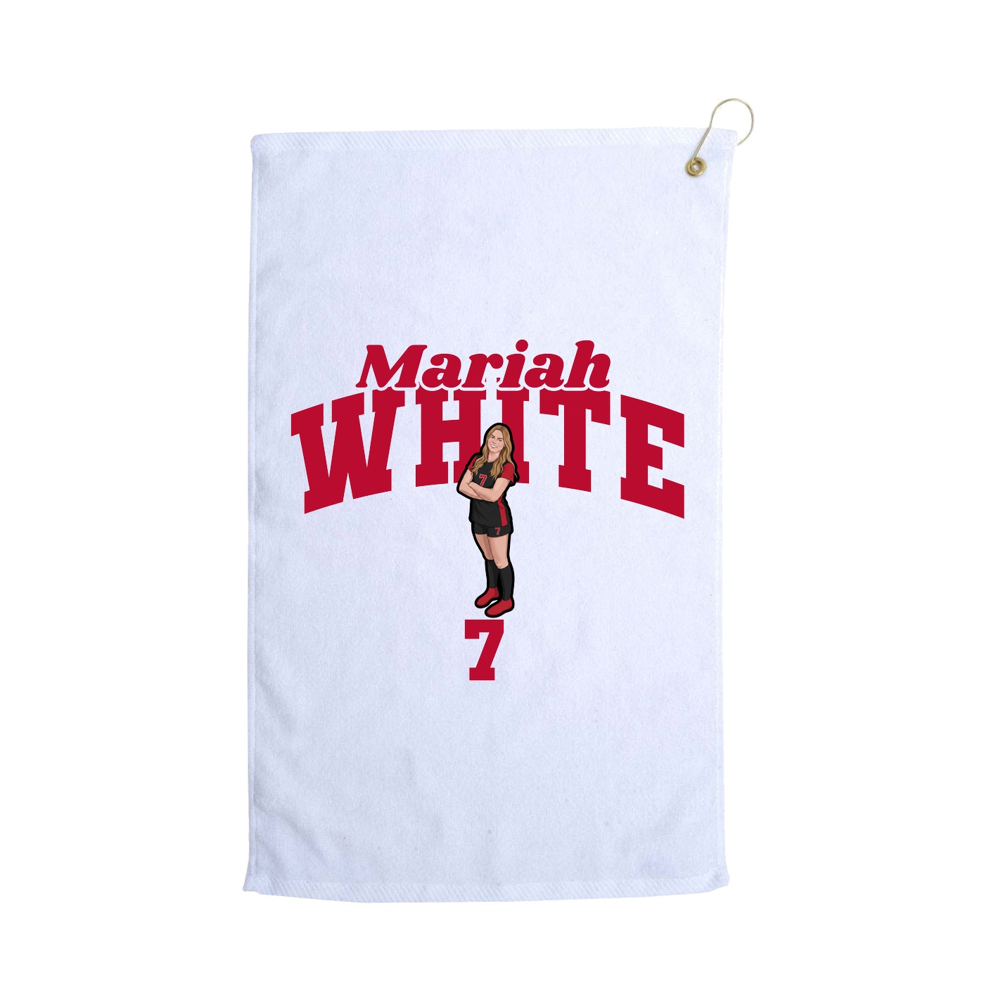 Golf Towel — Signature Arch in White