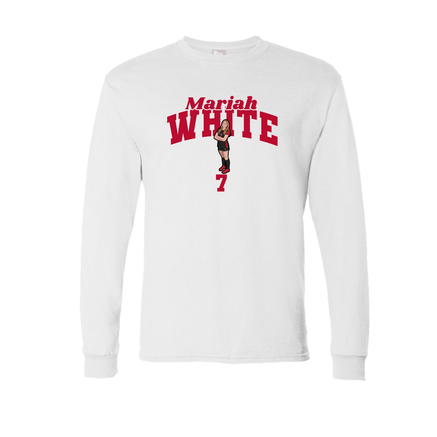Long Sleeve Tee — Signature Arch in White