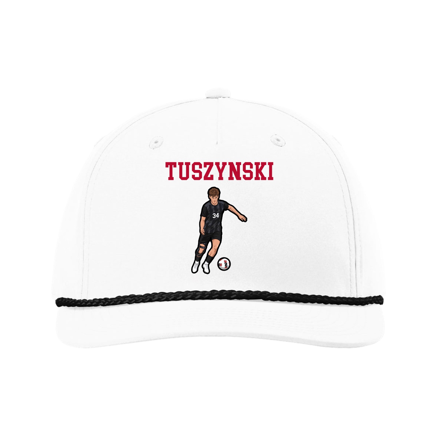 Five-Panel Classic Rope Cap — Shirsey in White