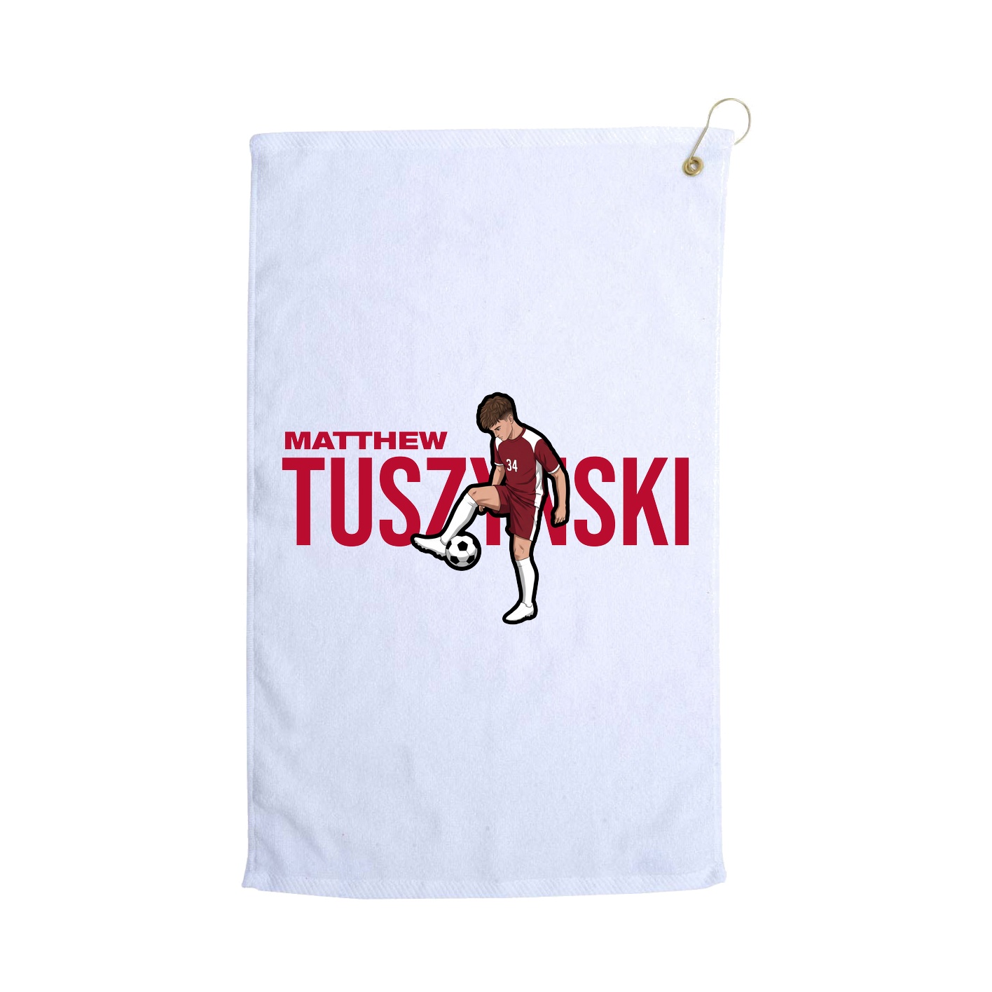 Golf Towel — Player Name in White