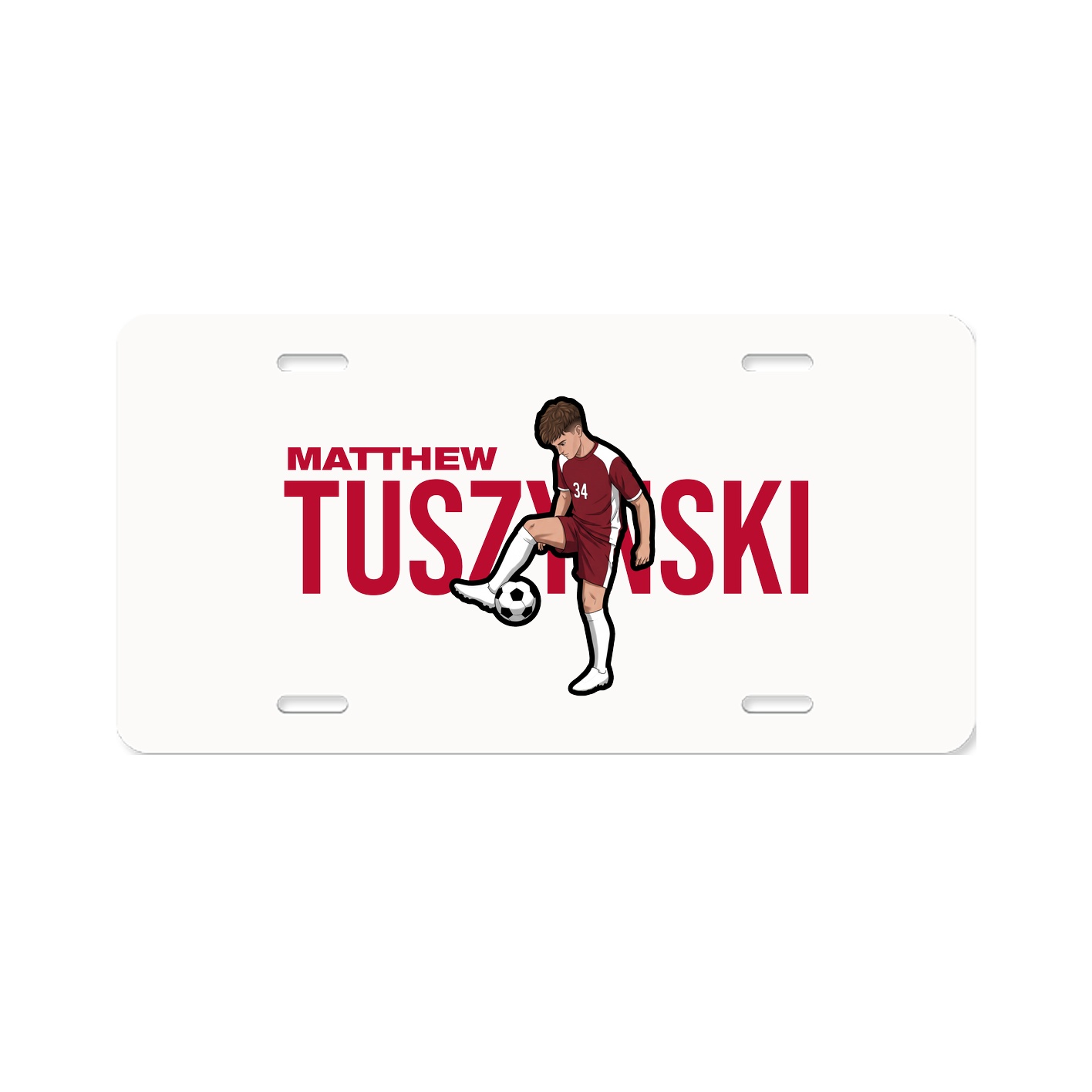 License Plate — Player Name in Classic