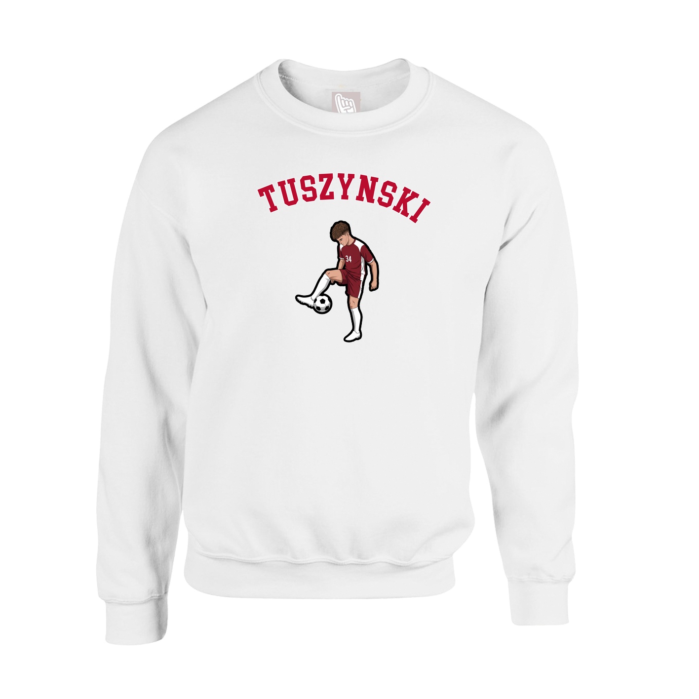 Fleece Crew — Shirsey Arch in White
