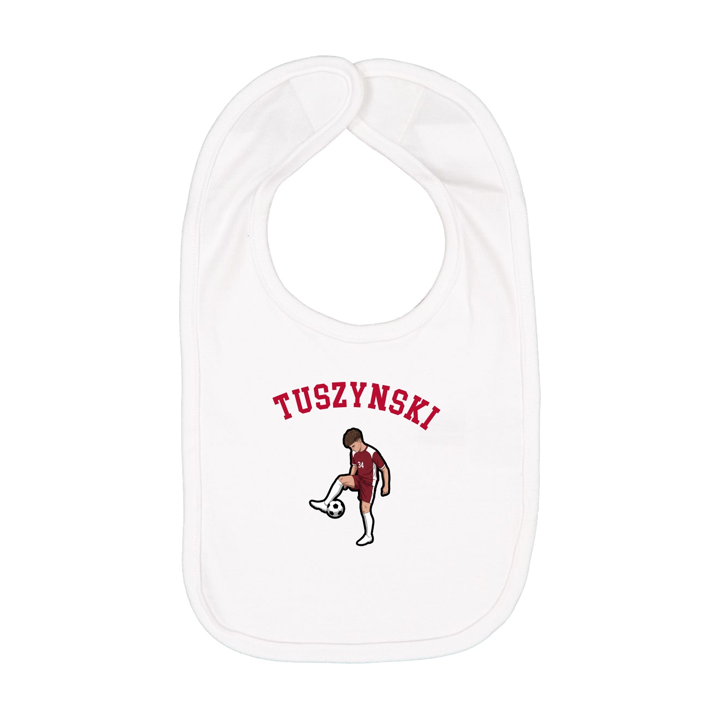 Infant Bib — Shirsey Arch in White