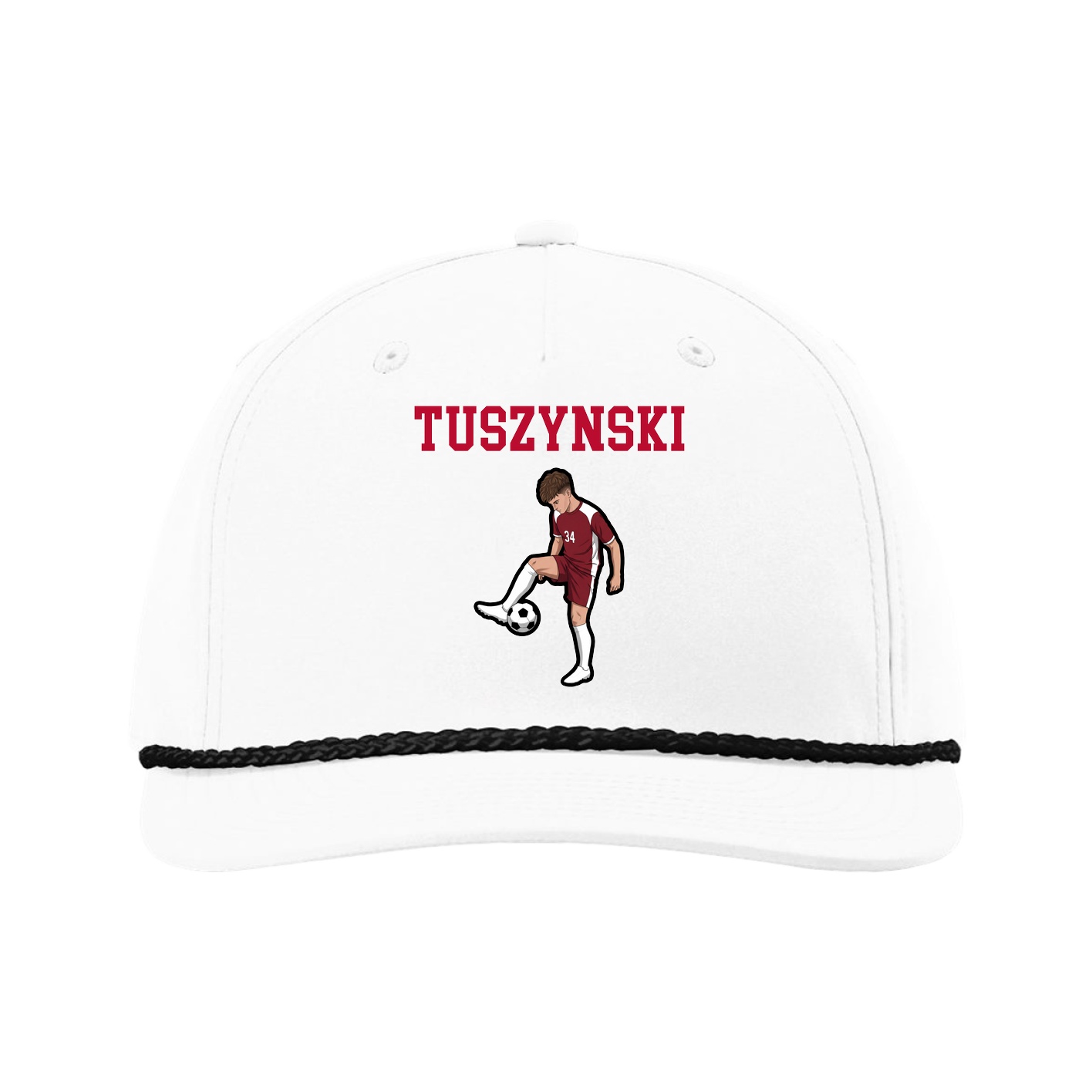 Five-Panel Classic Rope Cap — Shirsey in White