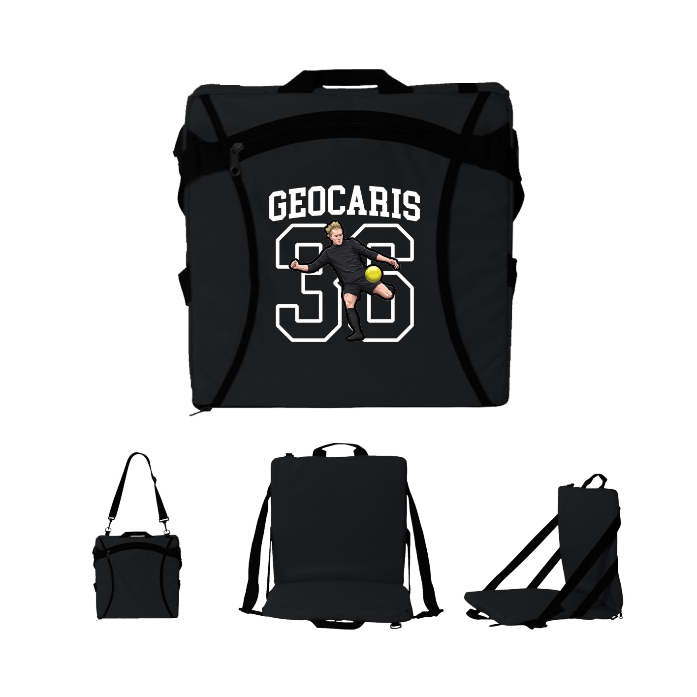 Folding Stadium Seat — Shirsey in Black
