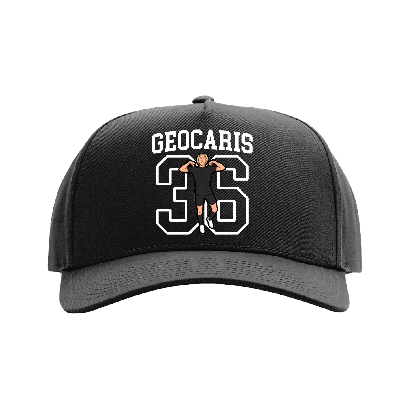 Full Fabric Five-Panel Champ Cap — Shirsey in Black