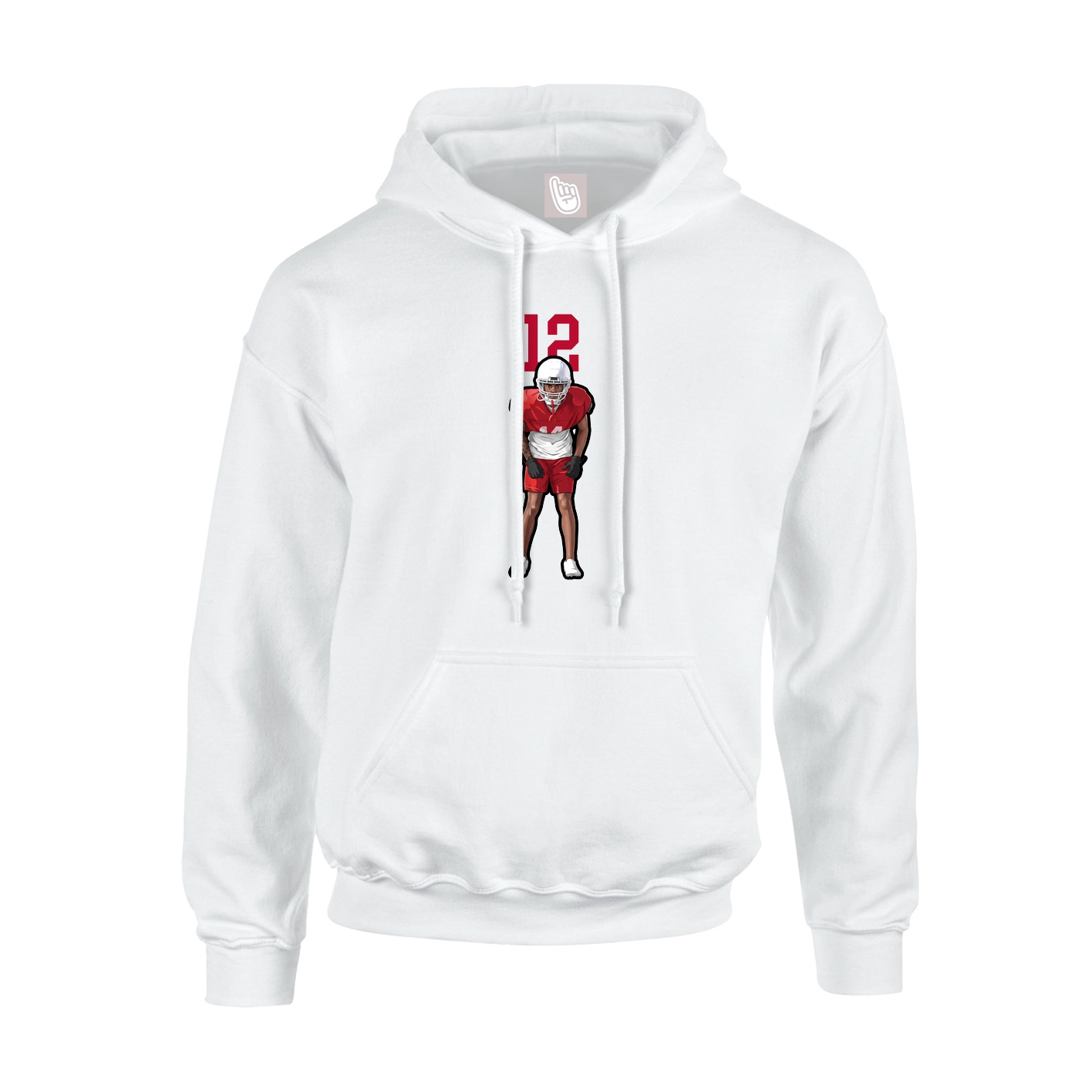 Hoodie — Number Top in White