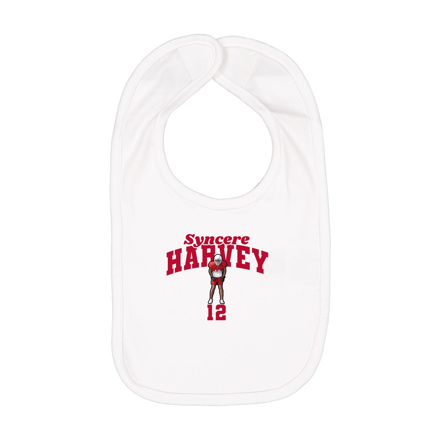 Infant Bib — Signature Arch in White
