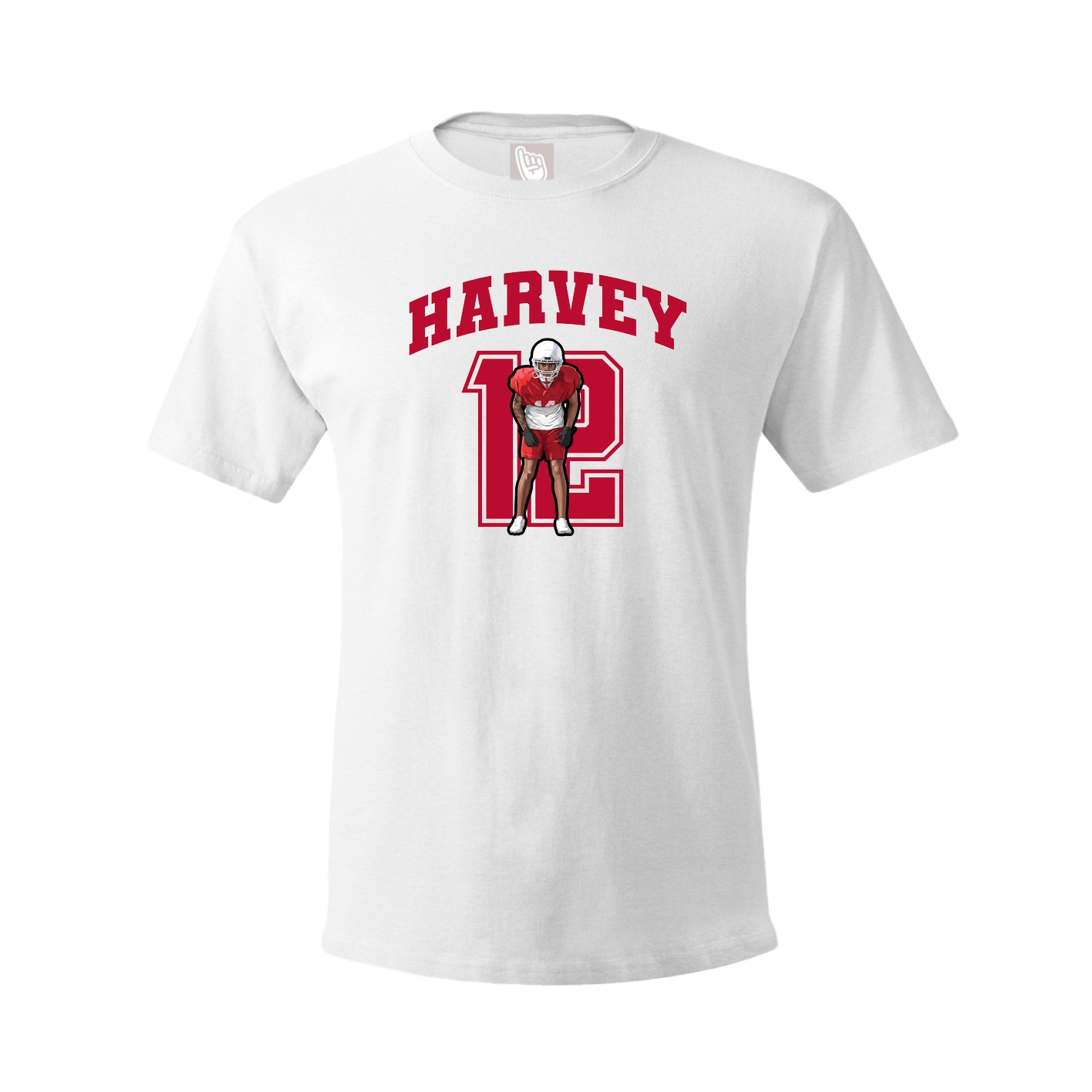 Youth Tee — Number in White