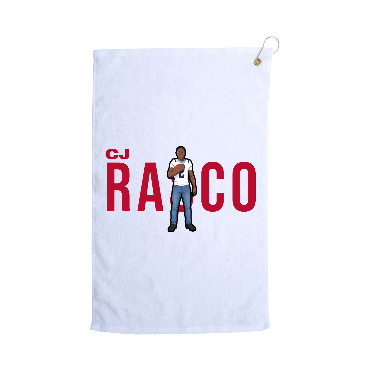 Golf Towel — Player Name in White