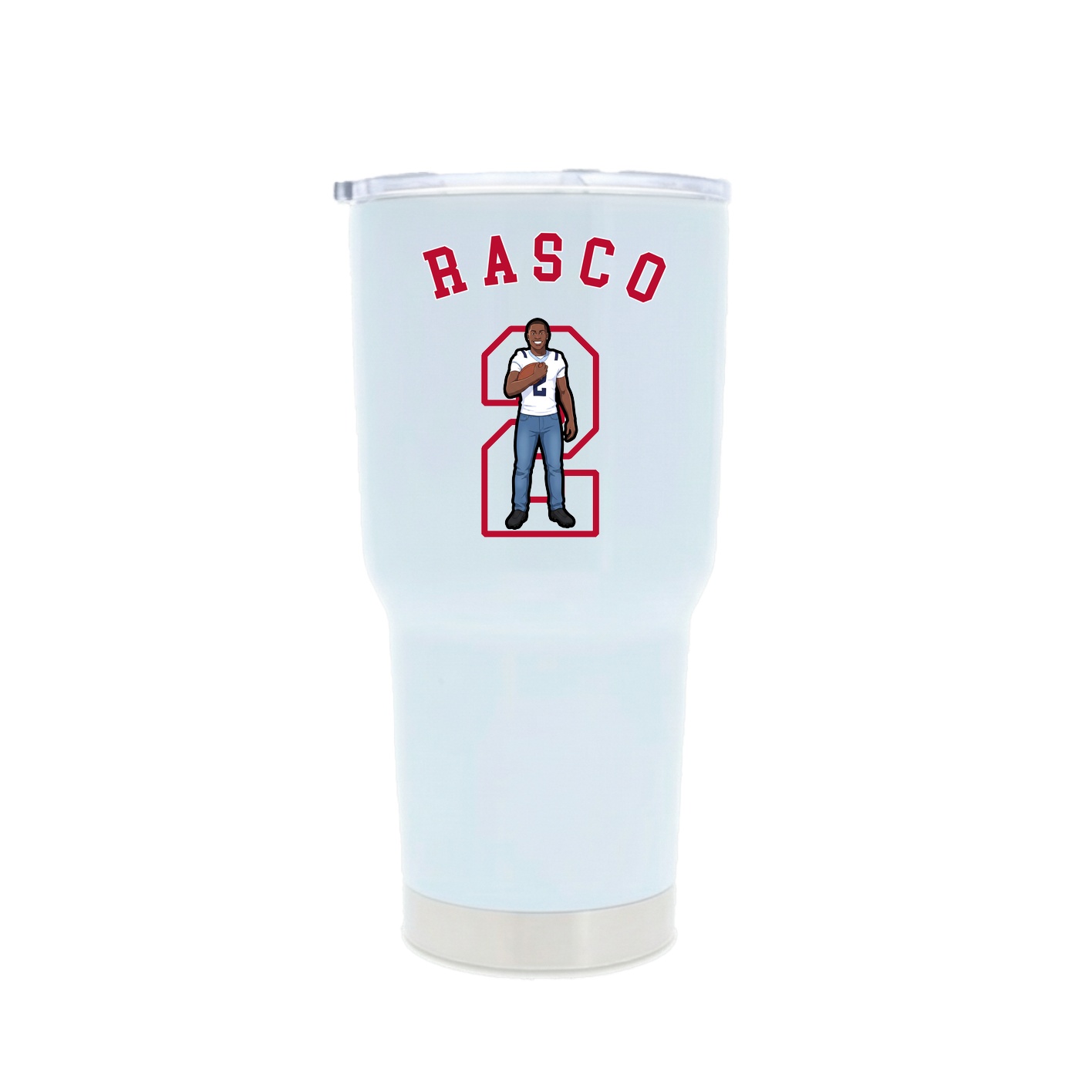 30oz Stainless Steel Tumbler — Shirsey Arch in White