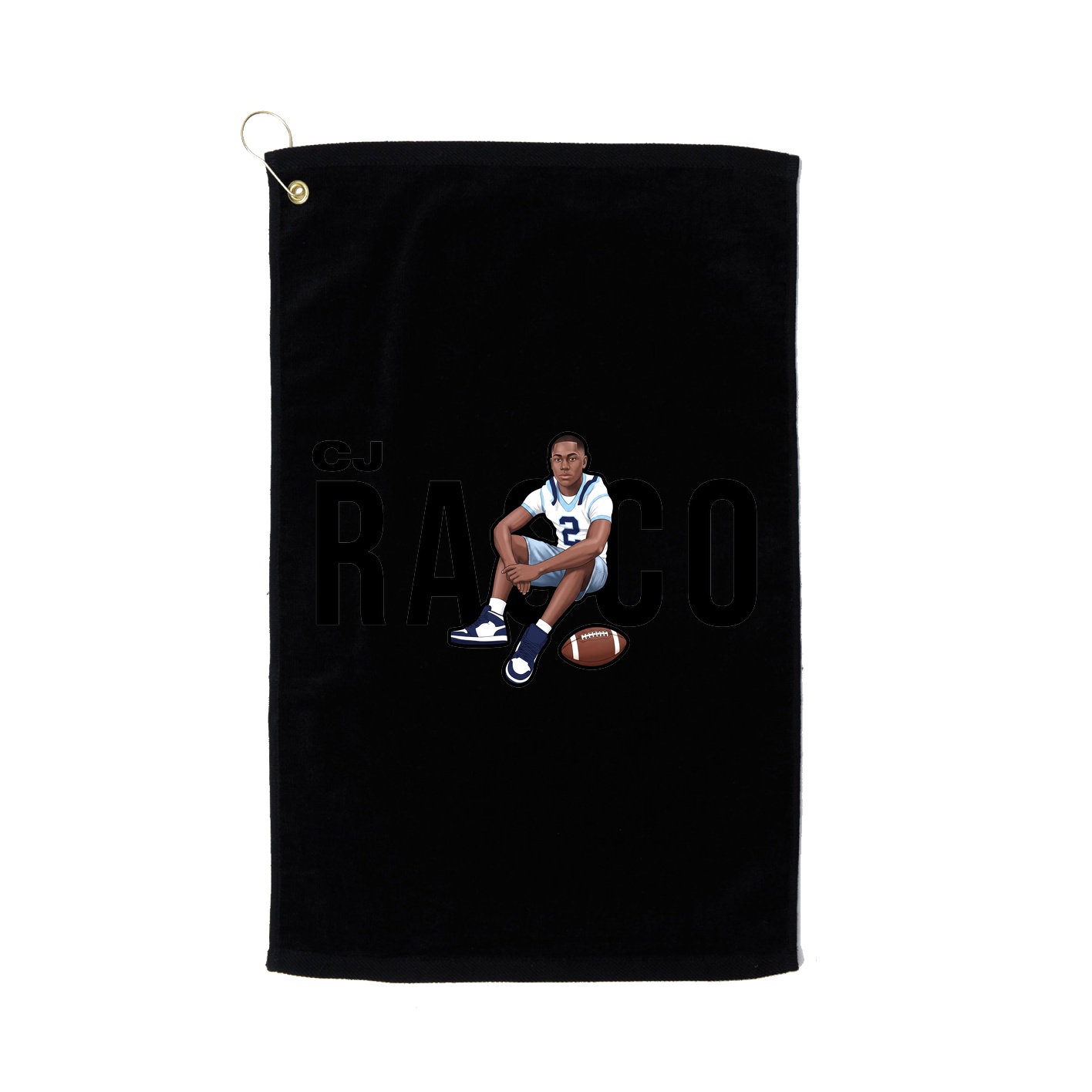 Golf Towel — Player Name in Black