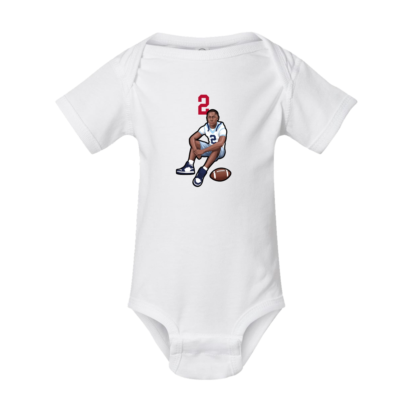 Baby Onesie — Number Top in White