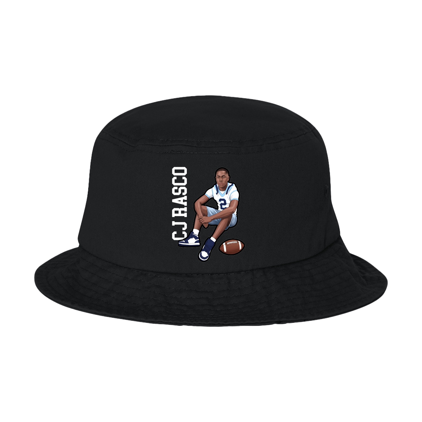 Bucket Cap — Name Vertical in Black