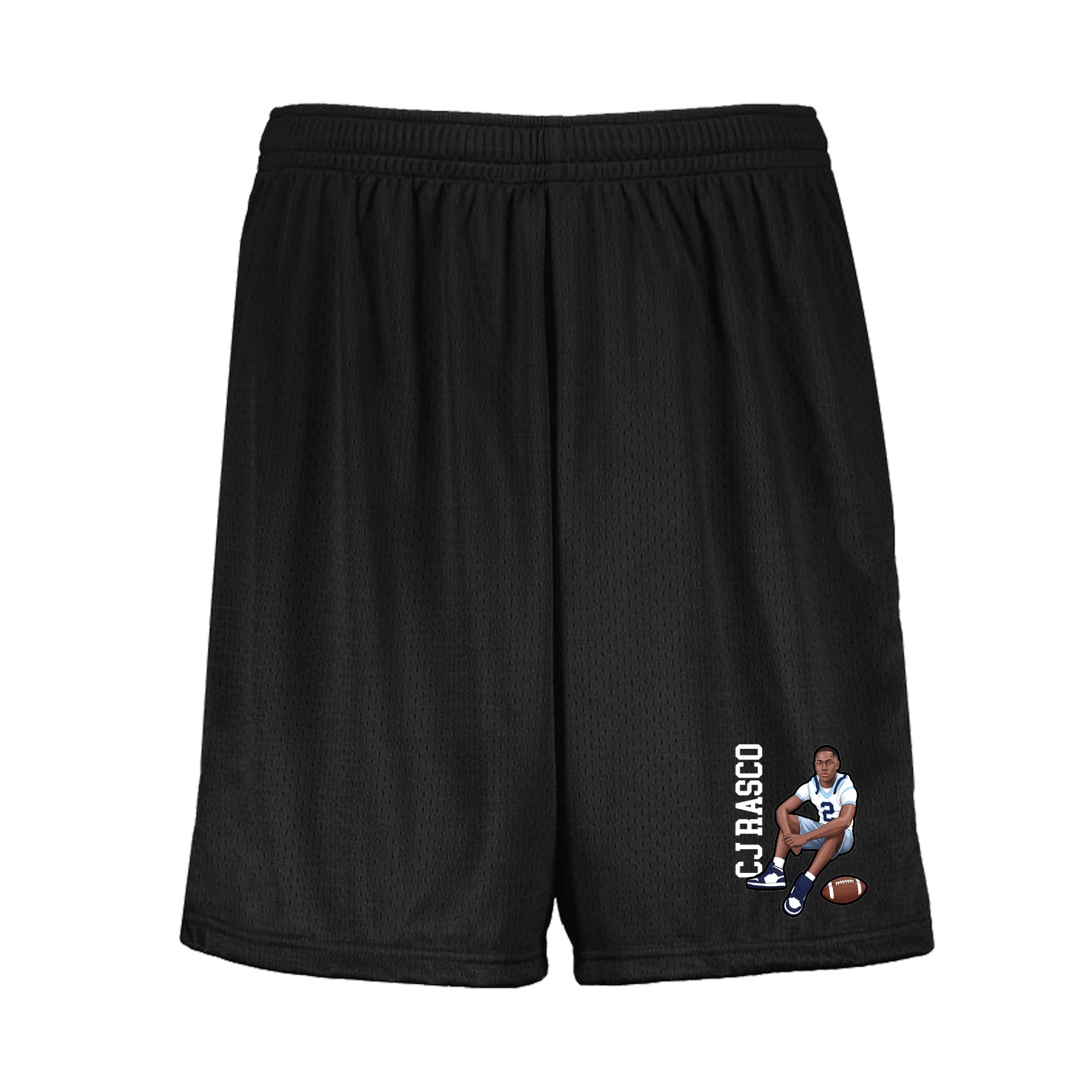 Shorts — Name Vertical in Black