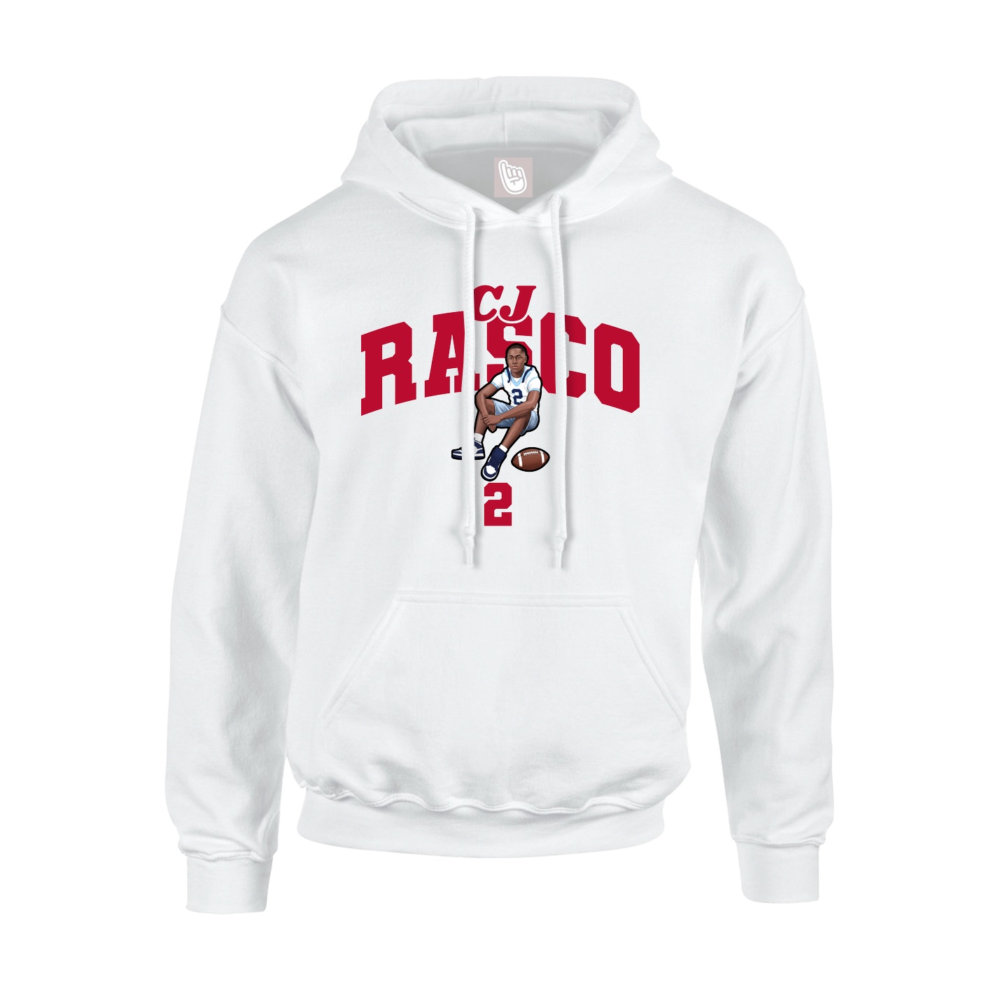 Hoodie — Signature Arch in White