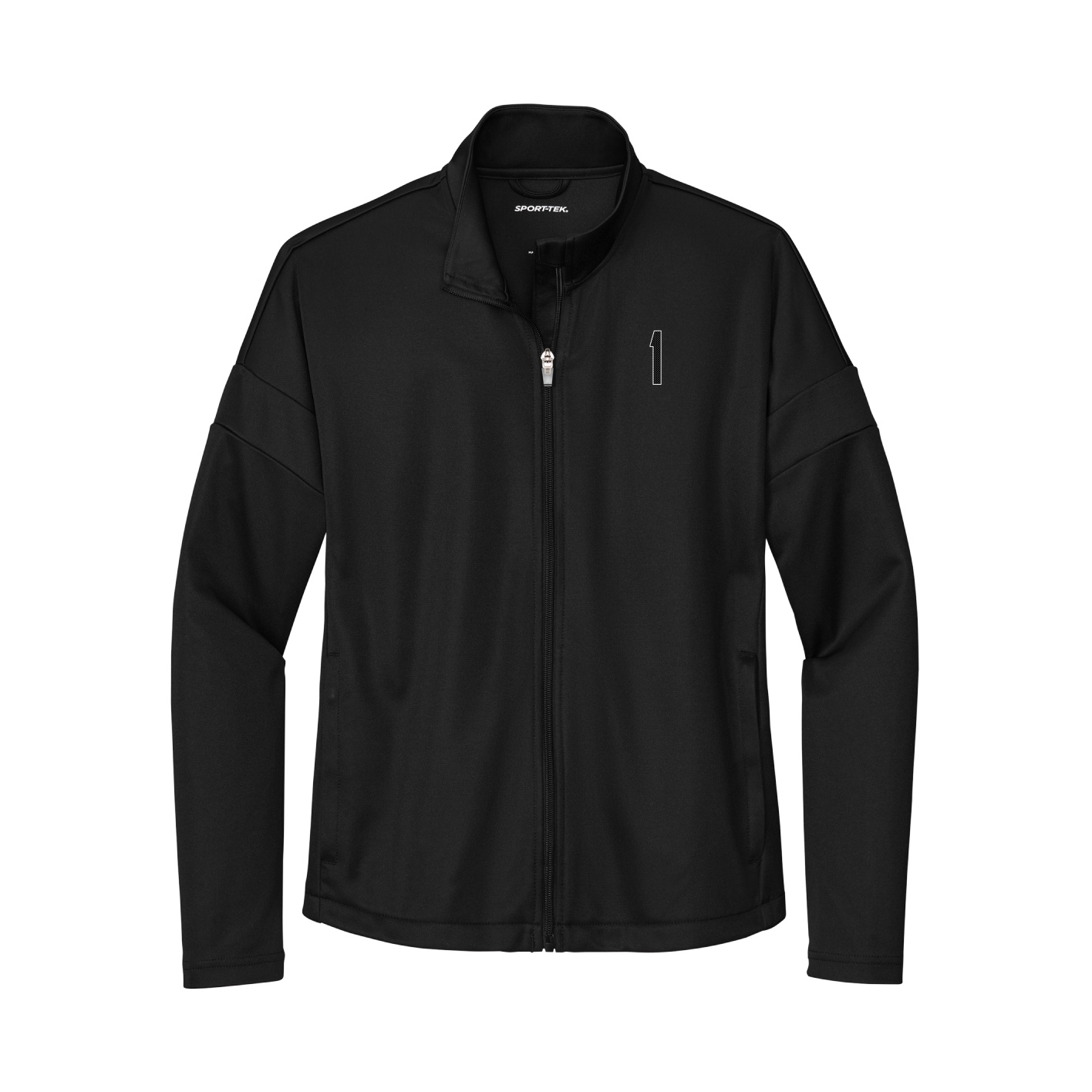 Womens Team Travel Full-Zip Jacket — Front Shirsy in Black