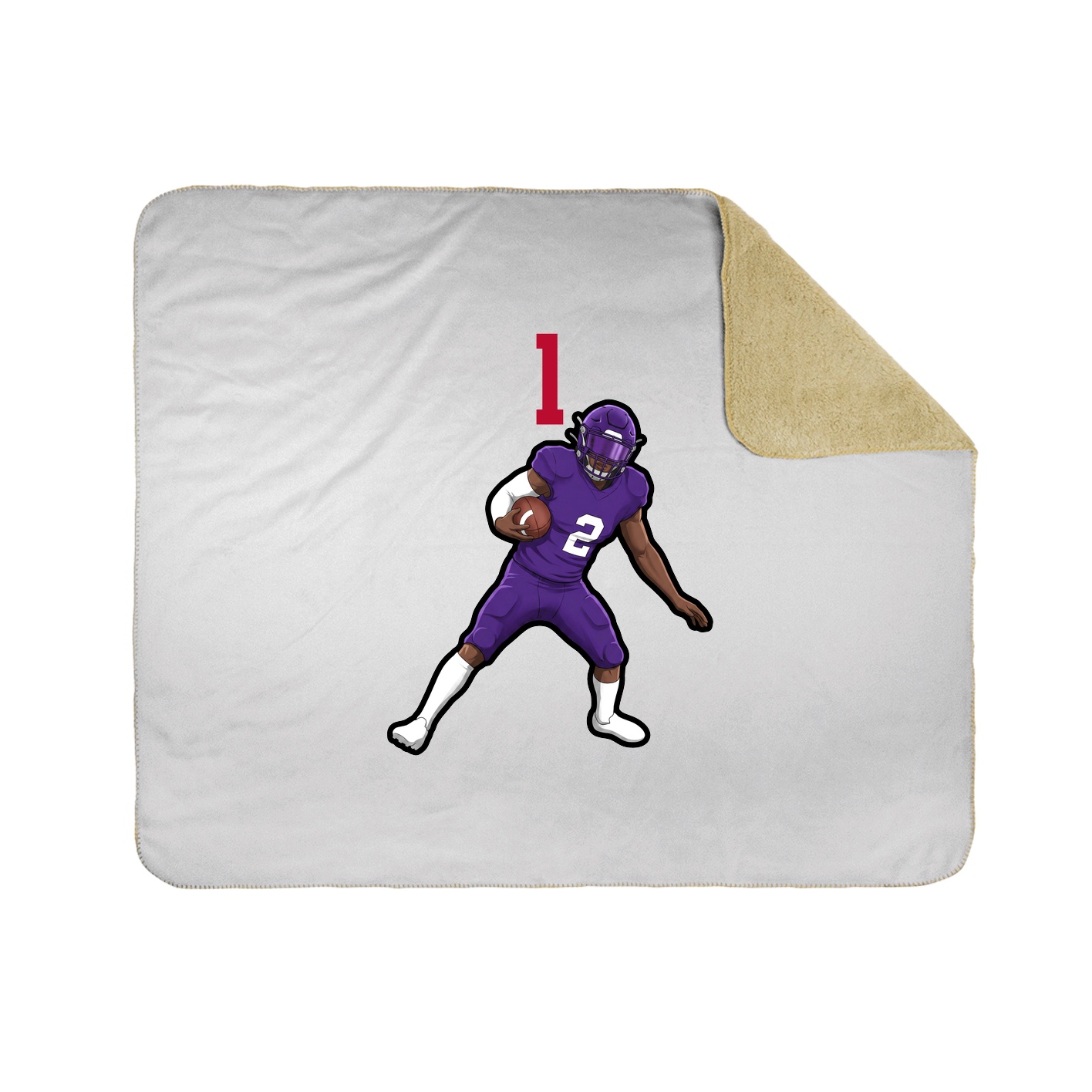 Throw Blanket — Number Top in White