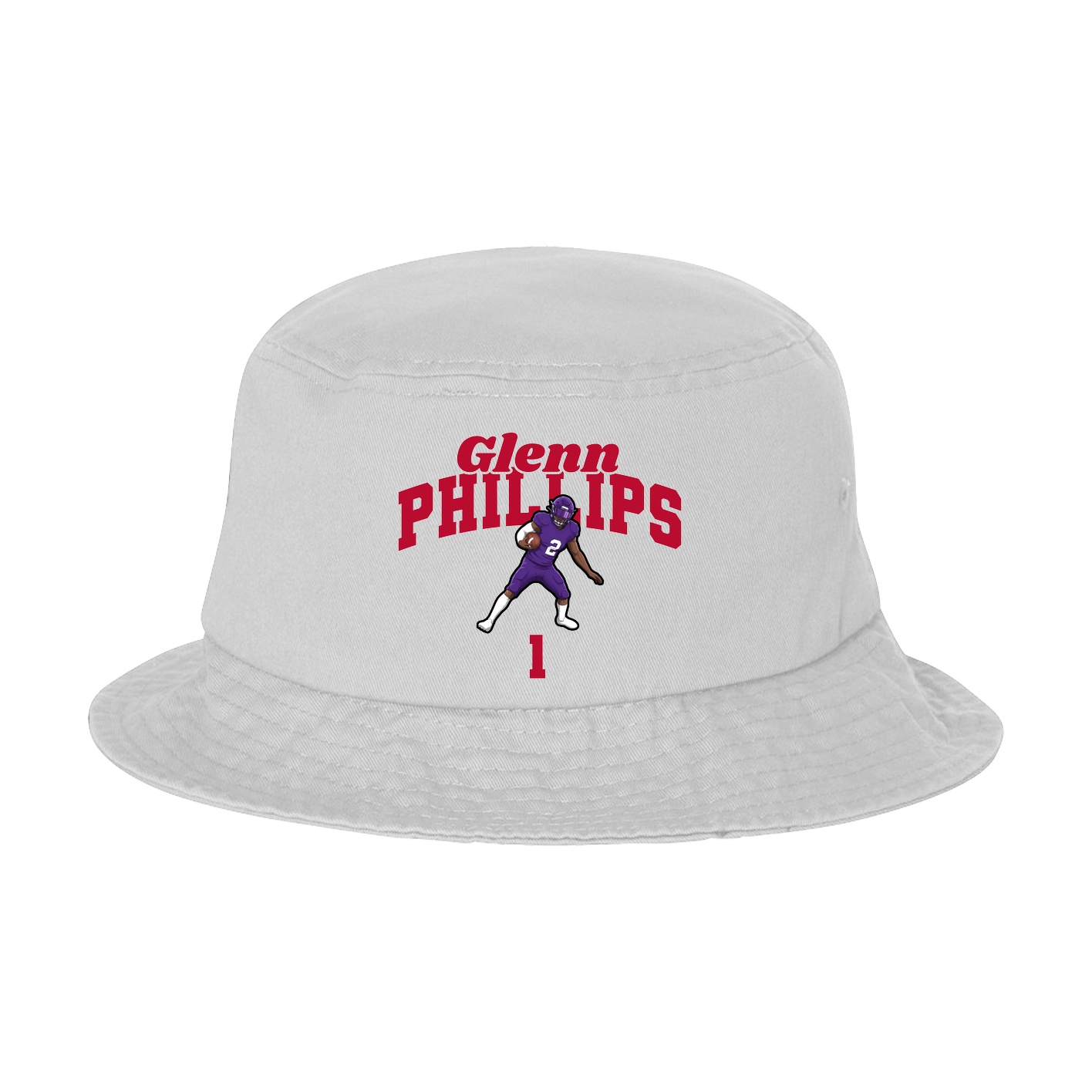 Bucket Cap — Signature Arch in White