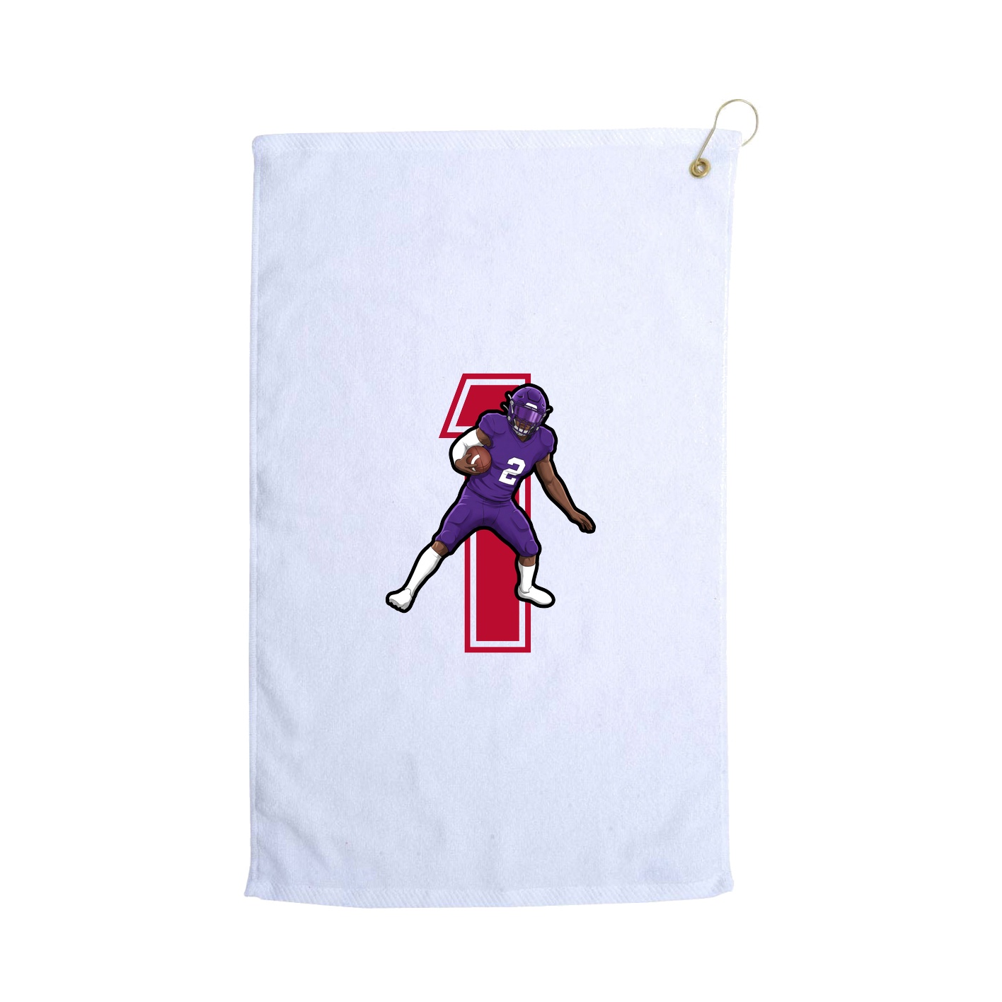 Golf Towel — Number in White
