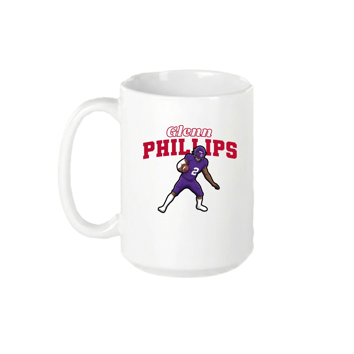 15oz Coffee Mug — Name Arch in White
