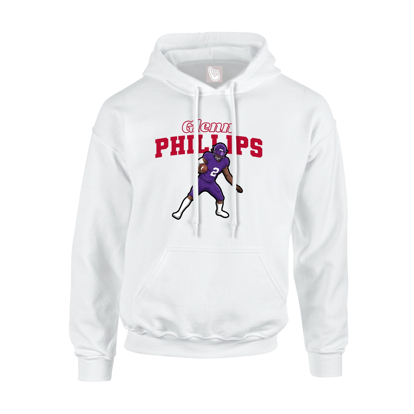 Hoodie — Name Arch in White