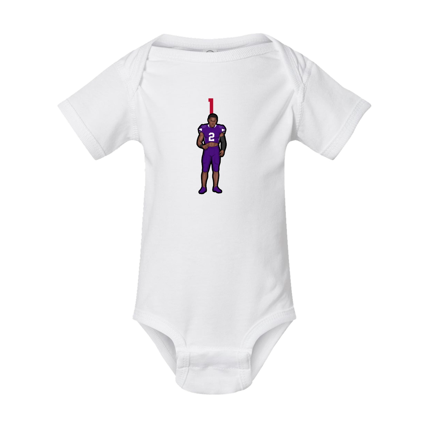 Baby Onesie — Number Top in White