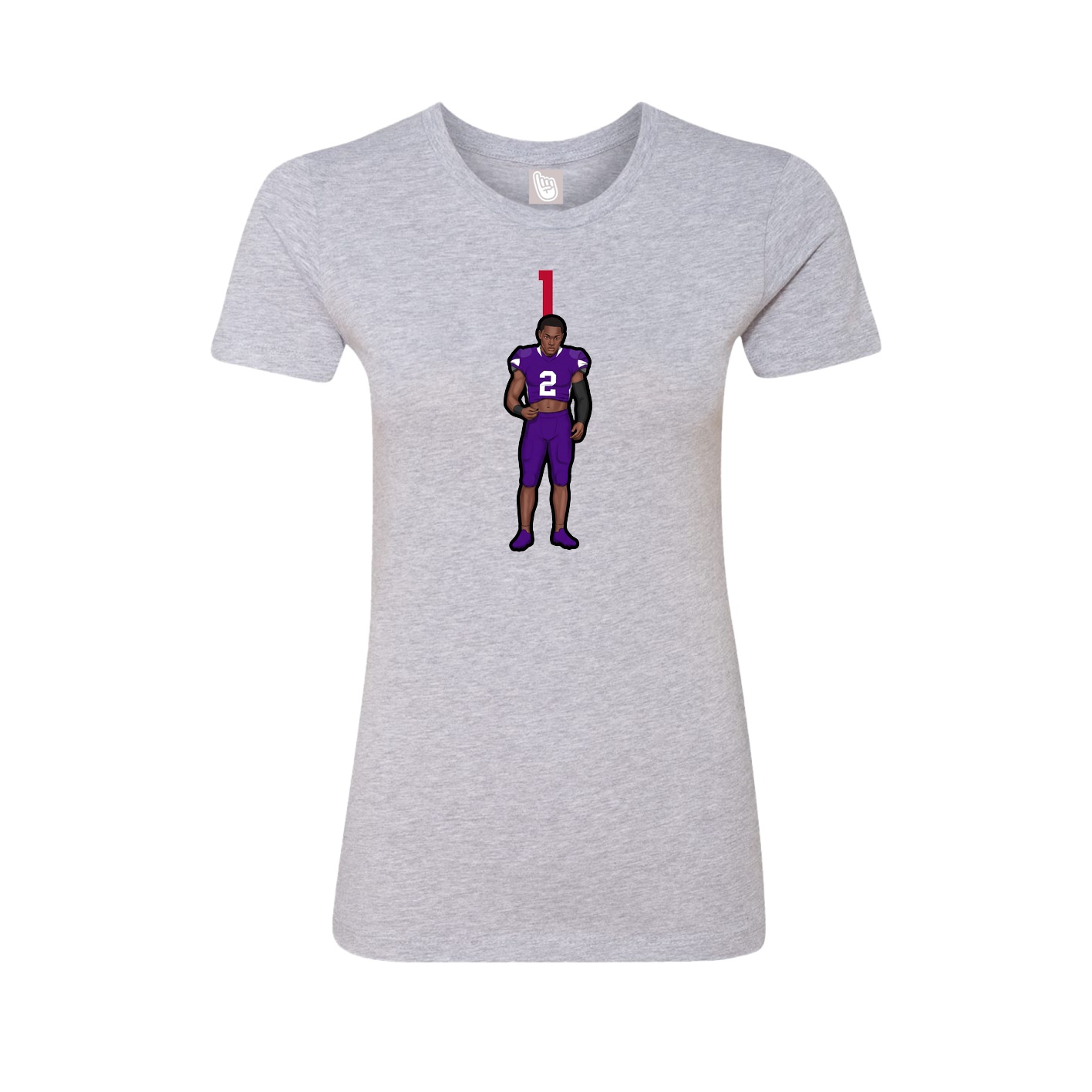 Womens Tee — Number Top in Grey
