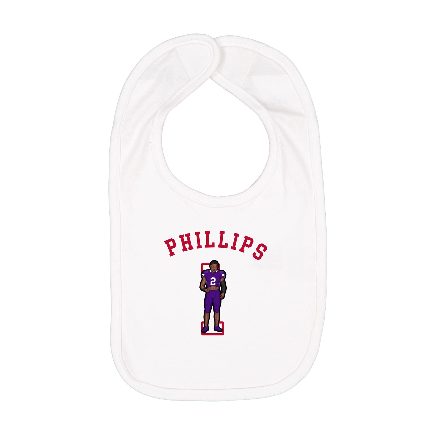 Infant Bib — Shirsey Arch in White