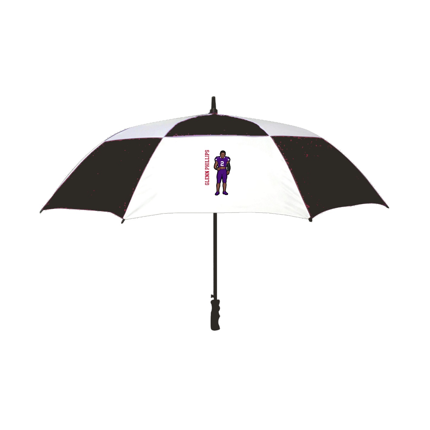 Golf Umbrella — Name Vertical in Black