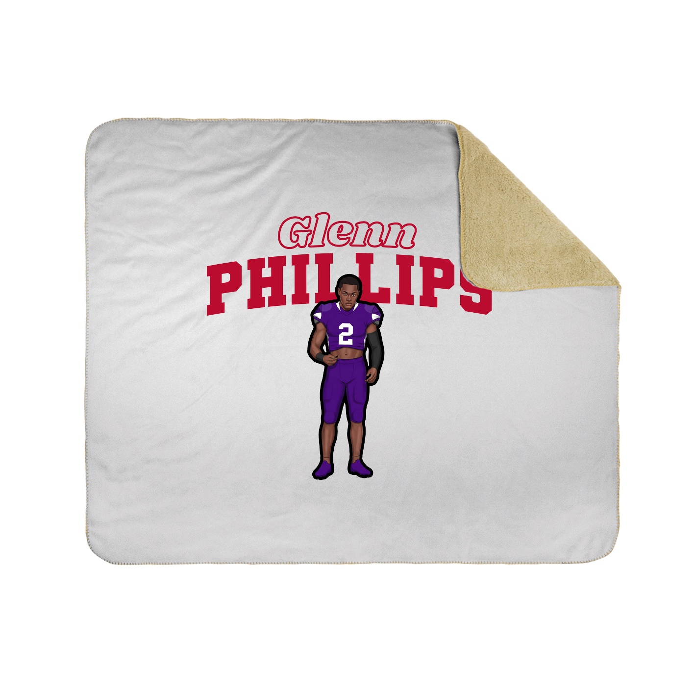 Throw Blanket — Name Arch in White