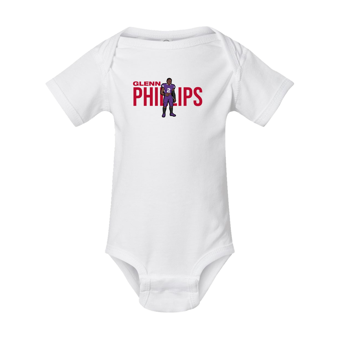 Baby Onesie — Player Name in White