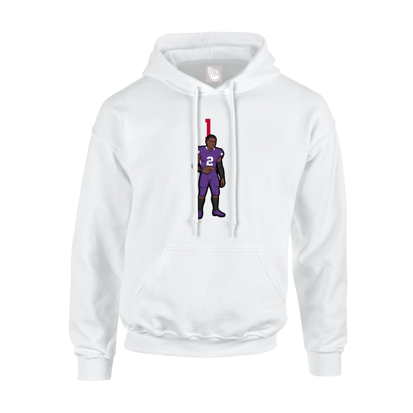 Hoodie — Number Top in White