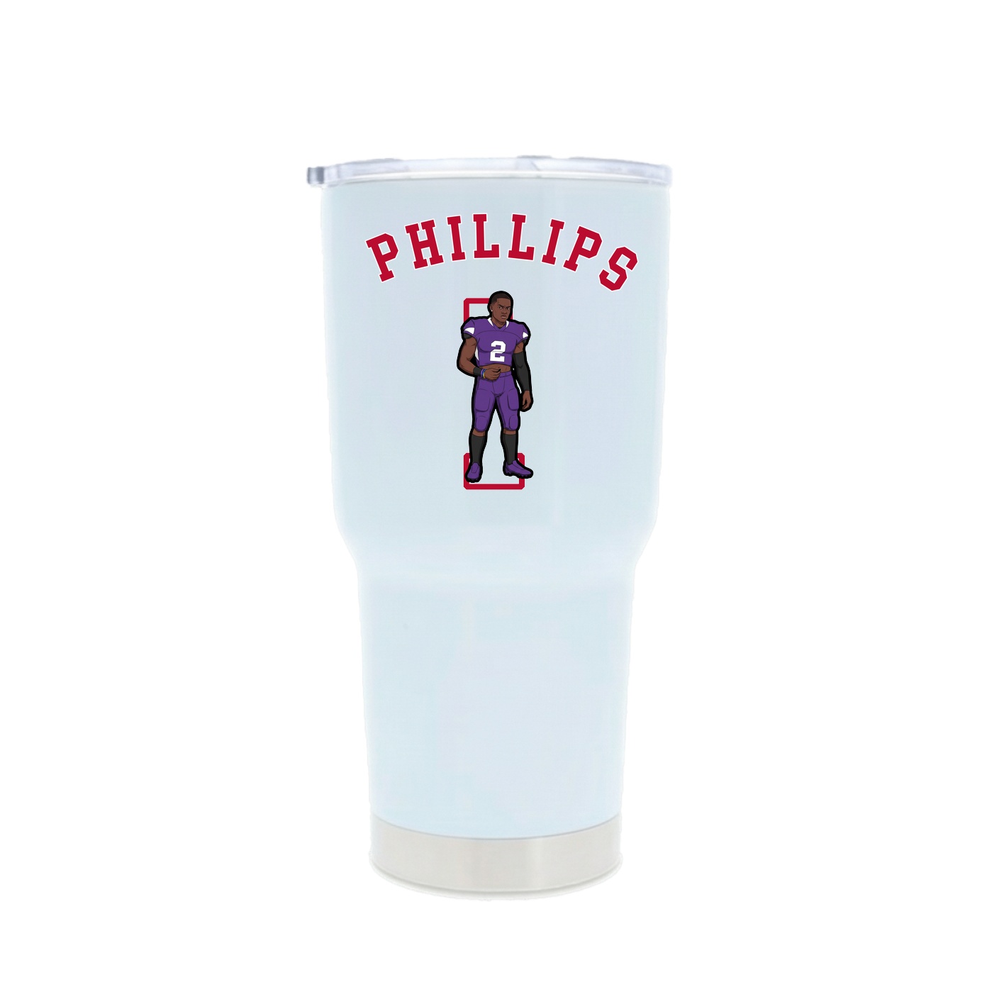30oz Stainless Steel Tumbler — Shirsey Arch in White