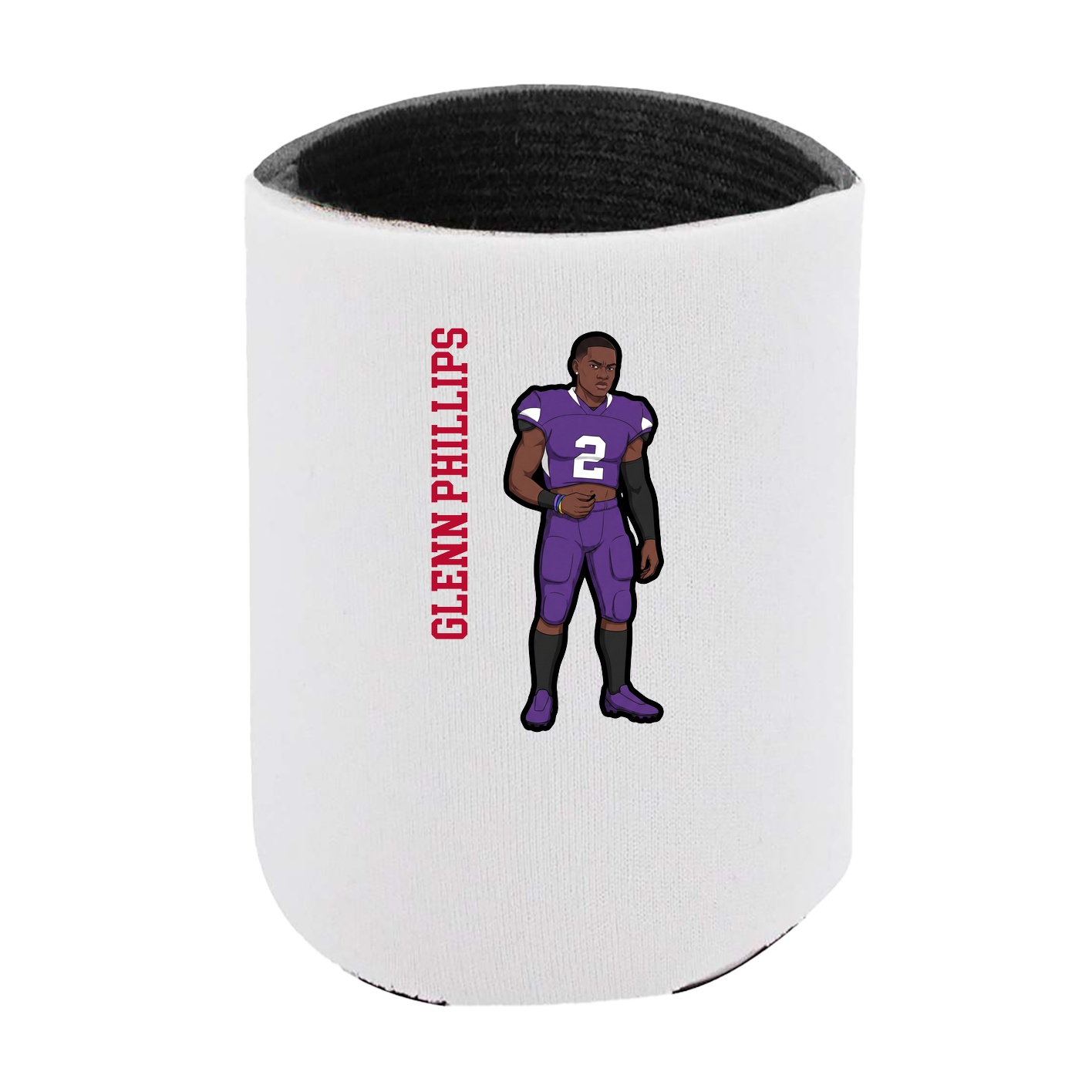 Can Holder — Name Vertical in White