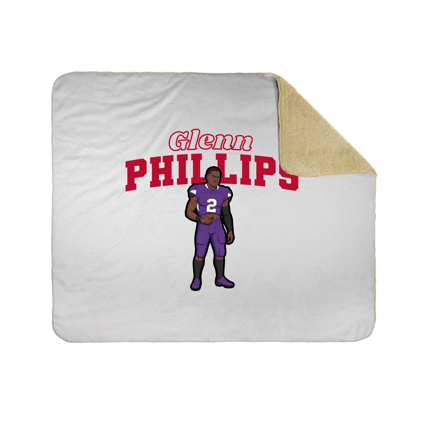 Throw Blanket — Name Arch in White