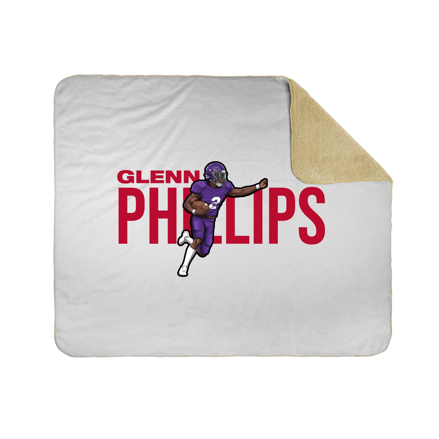 Throw Blanket — Player Name in White