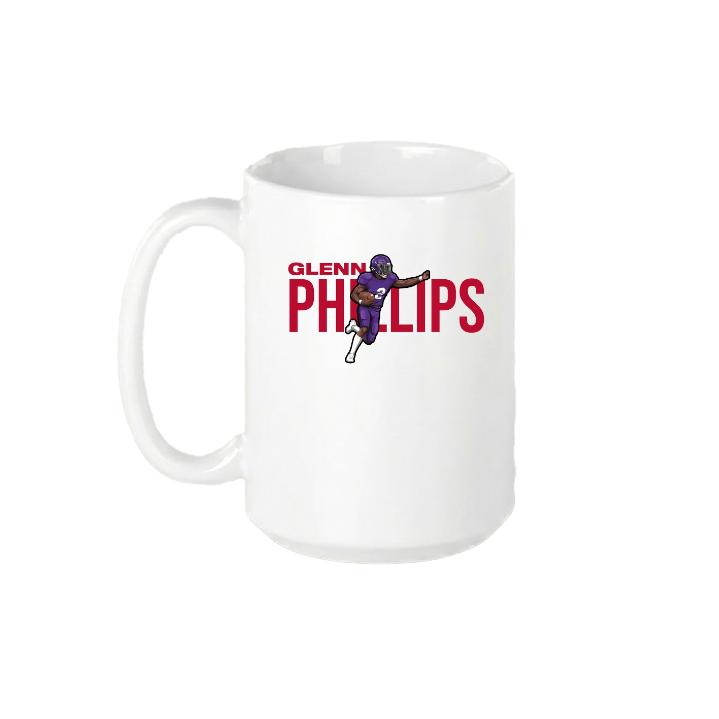 15oz Coffee Mug — Player Name in White