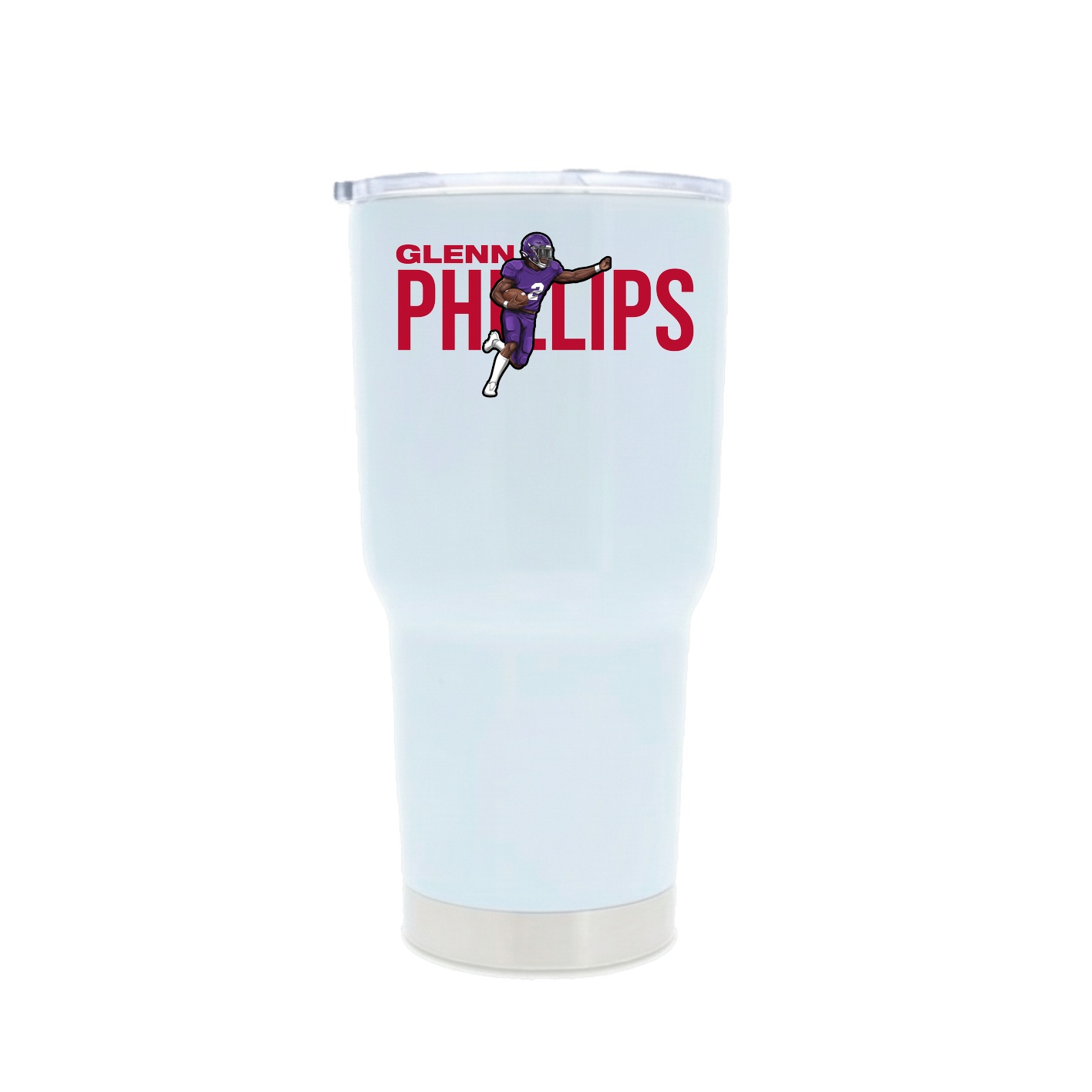 30oz Stainless Steel Tumbler — Player Name in White