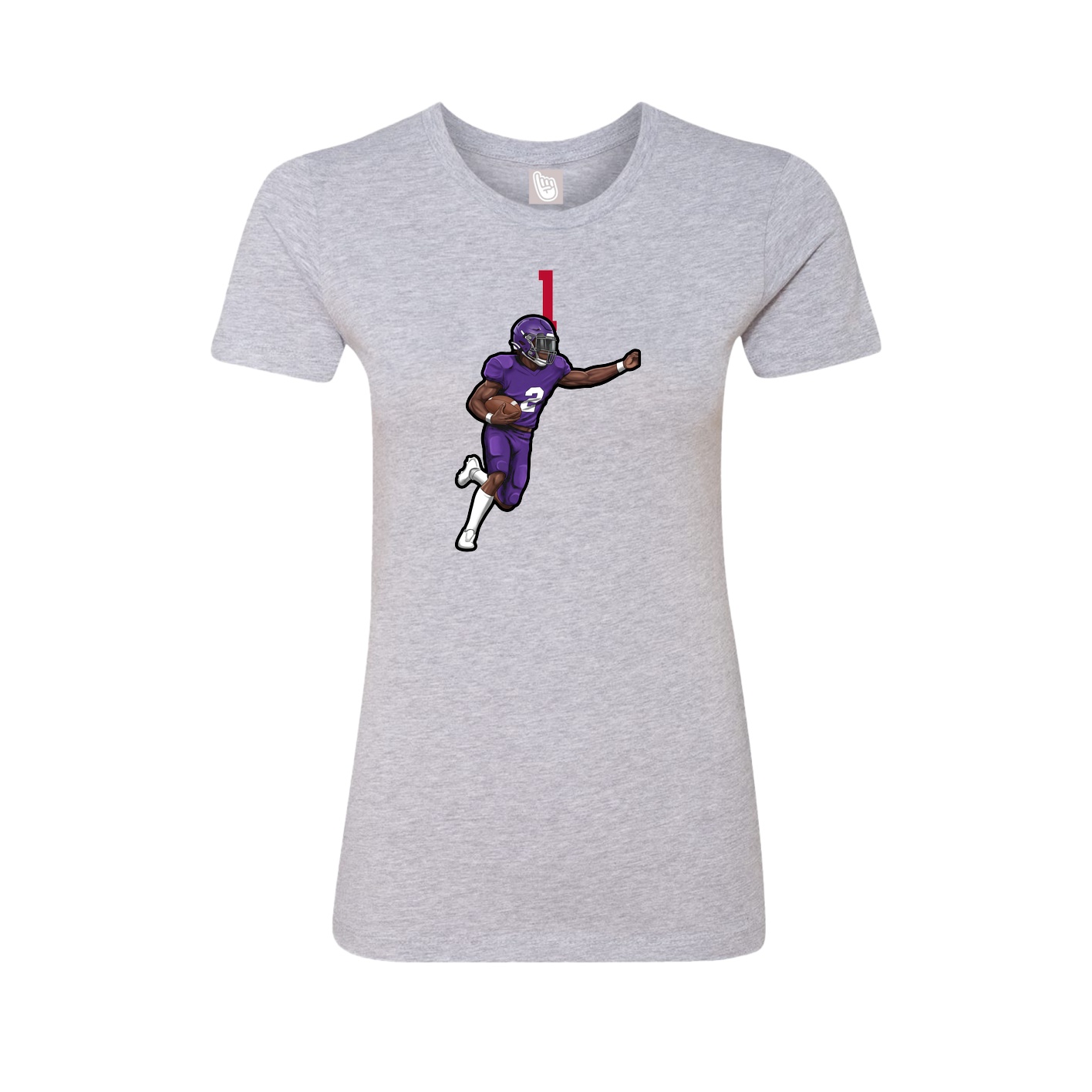 Womens Tee — Number Top in Grey